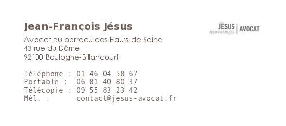 Jean-François Jésus, Avocat au barreau des Hauts-de-Seine